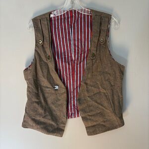 Handmade Men’s Vintage Type Costume Vest Waistcoat Theater Renaissance Brown